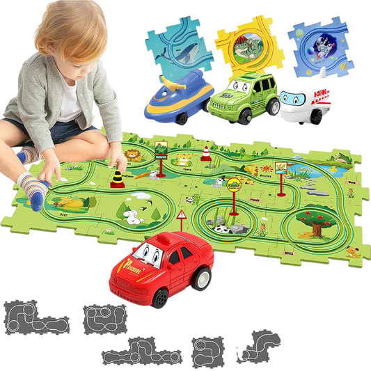 Pista De Rompecabezas Carrito 25 Pcs